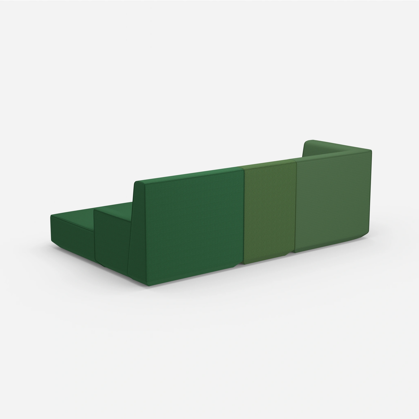 3 Personen Sofa mit Ottomane von hinten