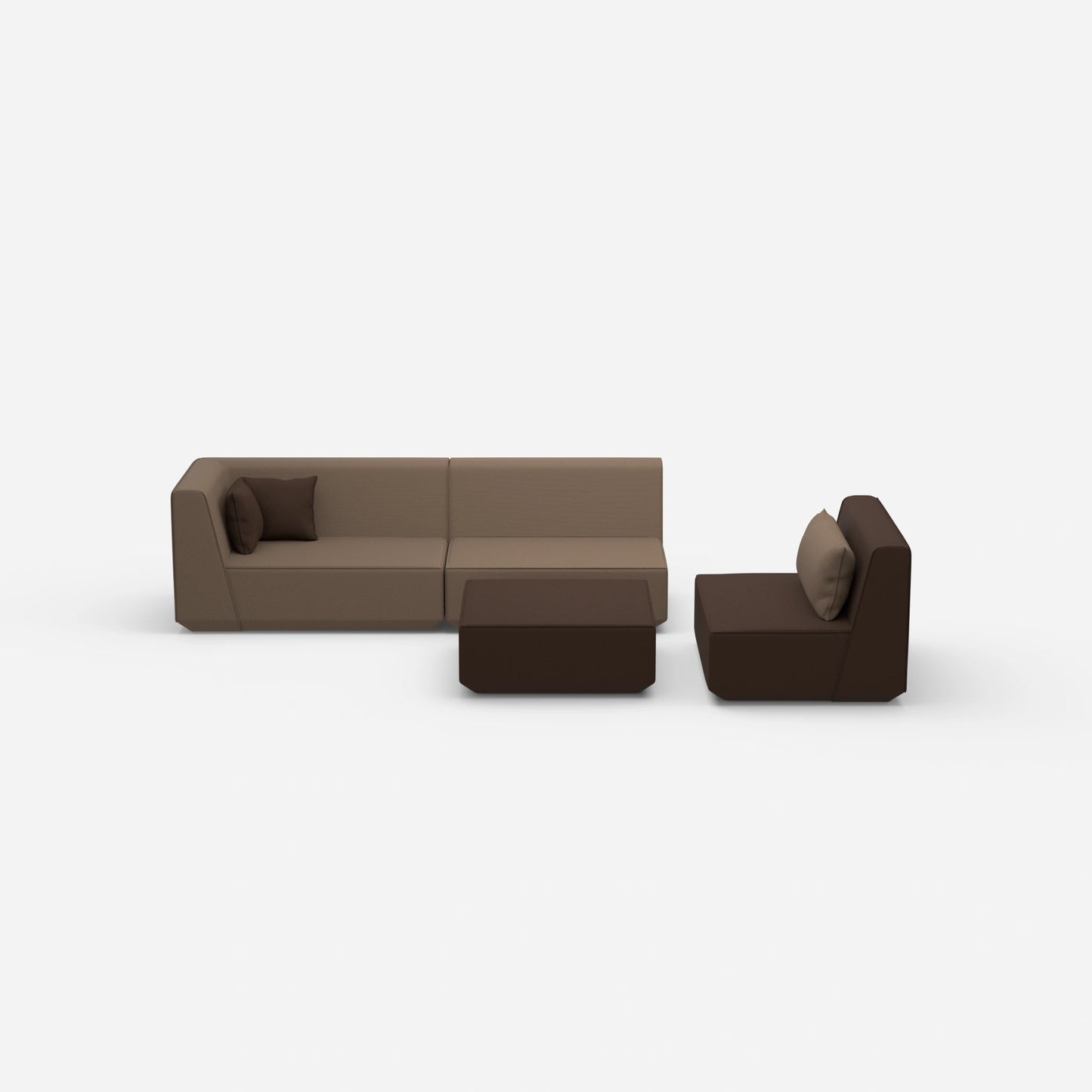 3 Sitzer mit Sessel von vorne