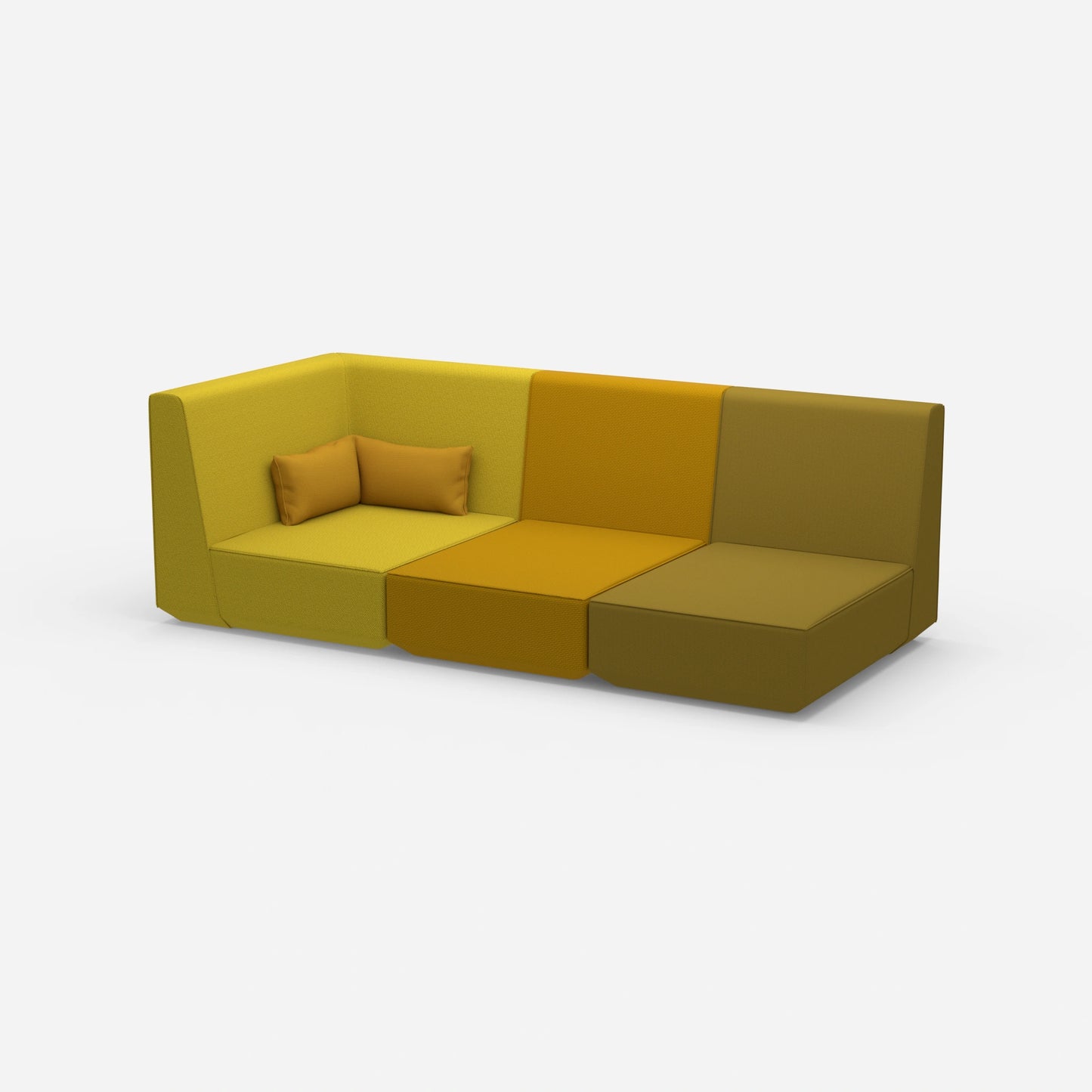3 Sitzer Sofa mit Liegefunktion mit hoher Rückenlehne von der Seite