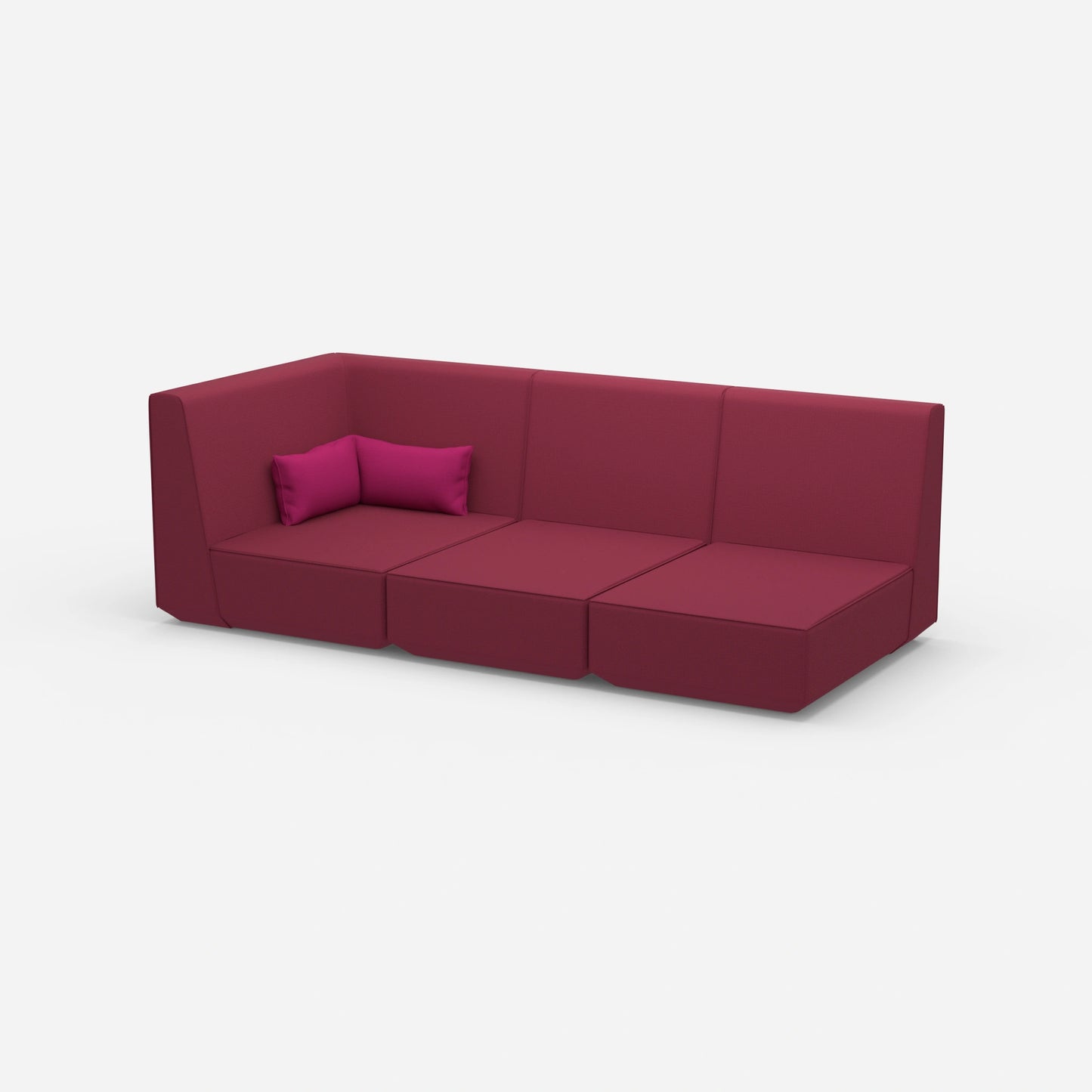 3 Sitzer Sofa mit Liegefunktion mit hoher Rückenlehne von der Seite