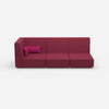 3 Sitzer Sofa mit Liegefunktion mit hoher Rückenlehne von vorne
