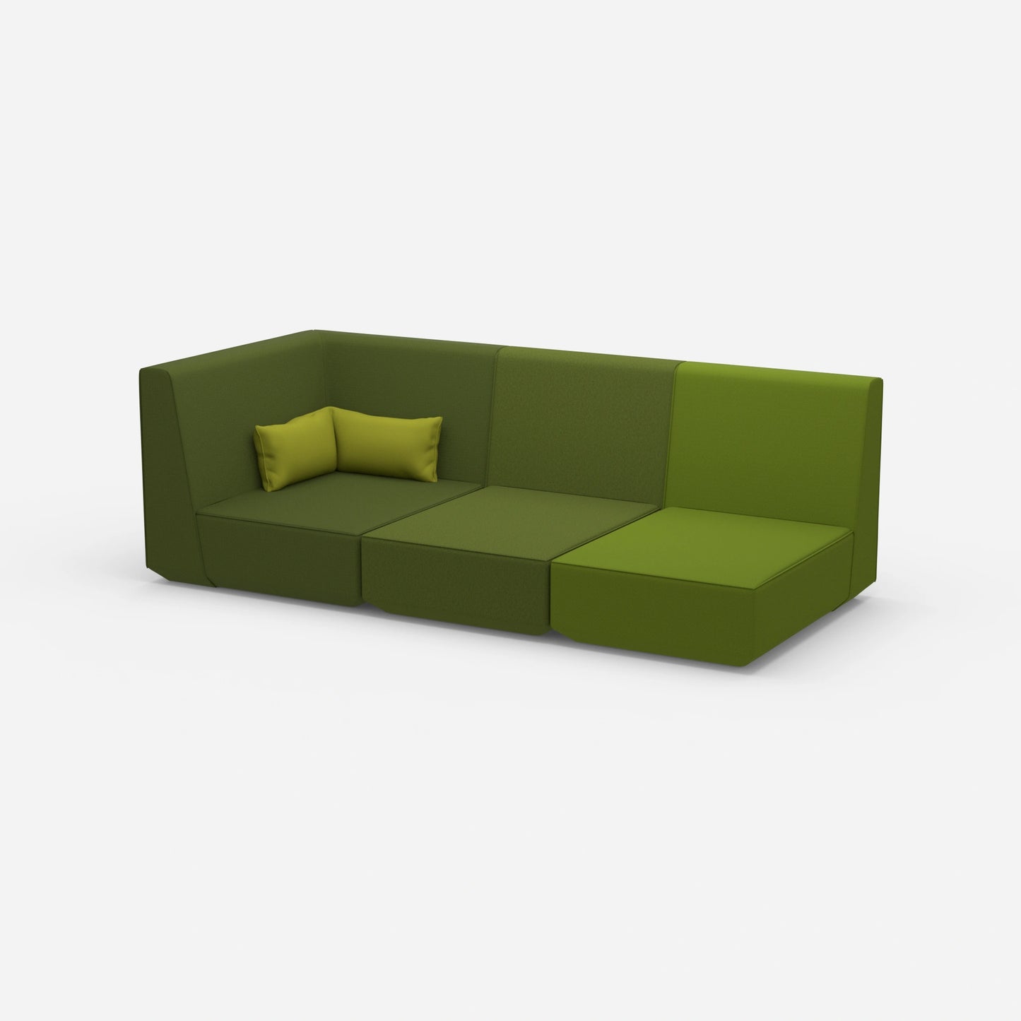3 Sitzer Sofa mit Liegefunktion mit hoher Rückenlehne von der Seite