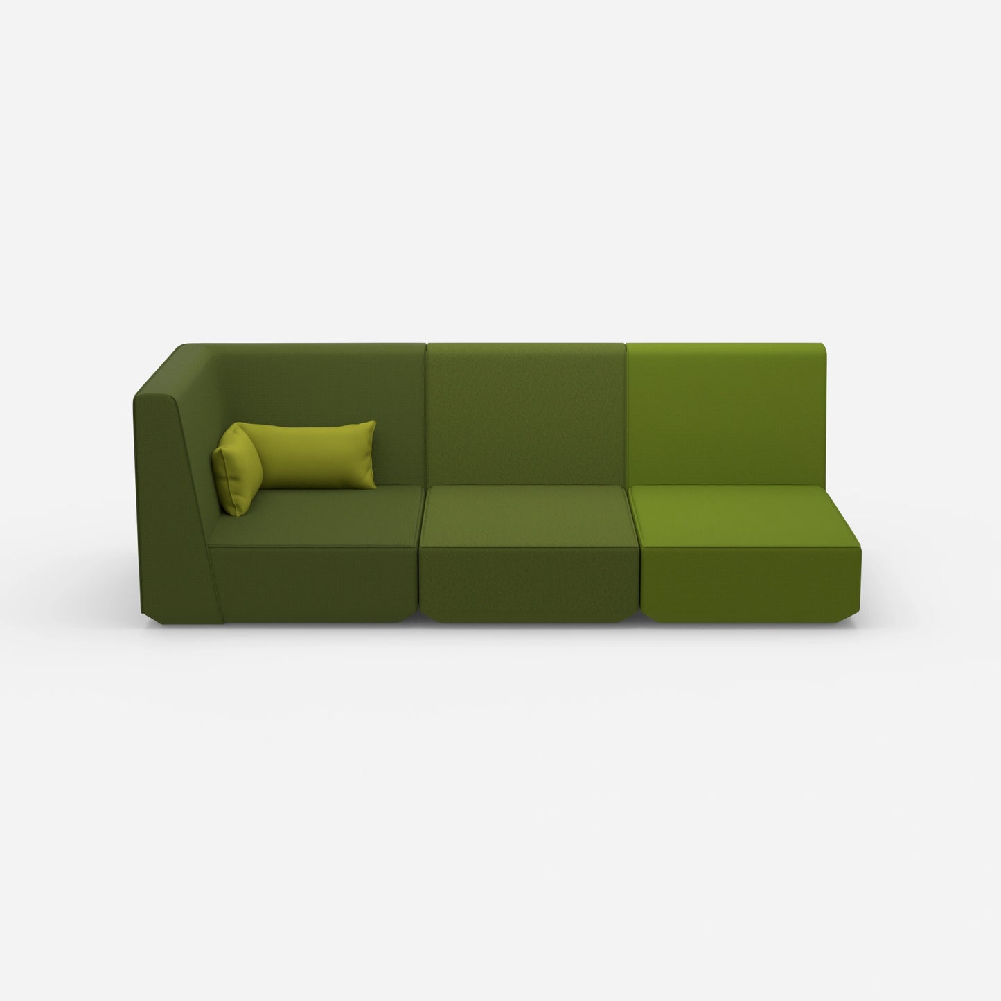 3 Sitzer Sofa mit Liegefunktion mit hoher Rückenlehne von vorne