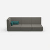 3 Sitzer Sofa mit Liegefunktion mit hoher Rückenlehne von vorne