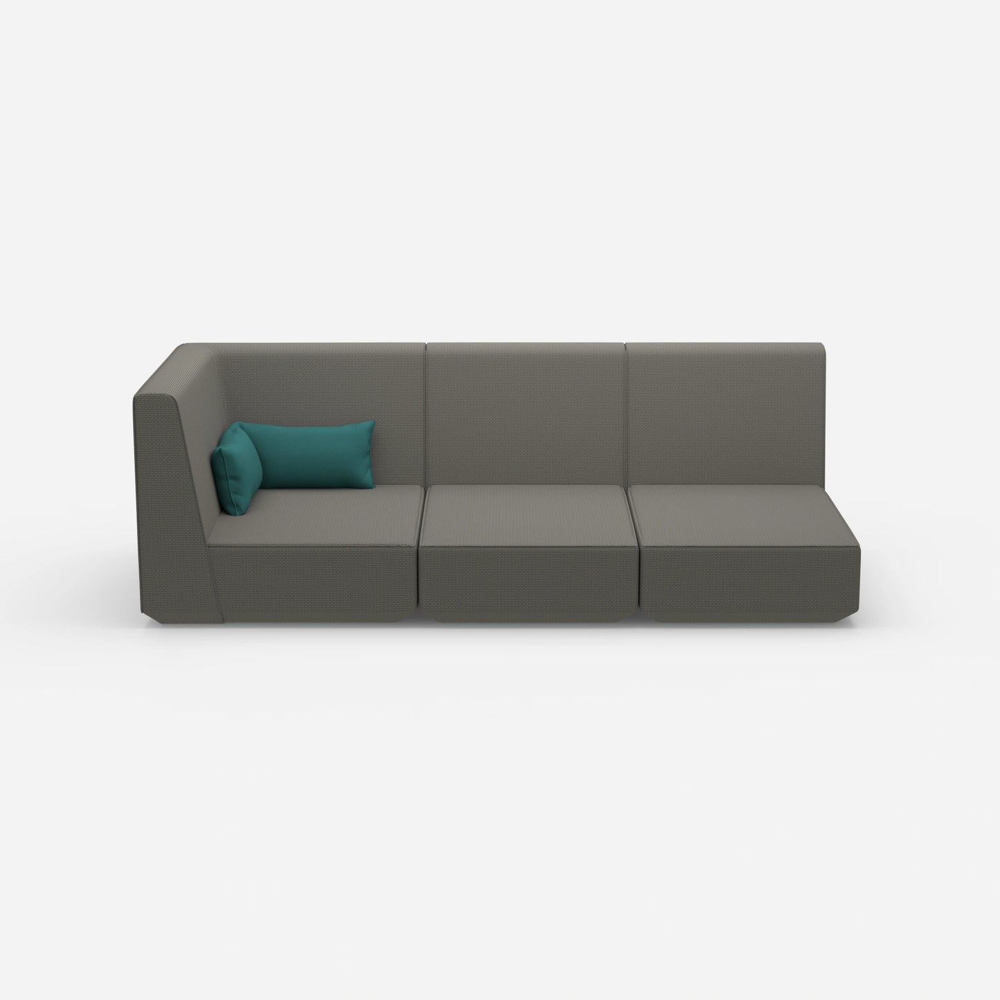 3 Sitzer Sofa mit Liegefunktion mit hoher Rückenlehne von vorne