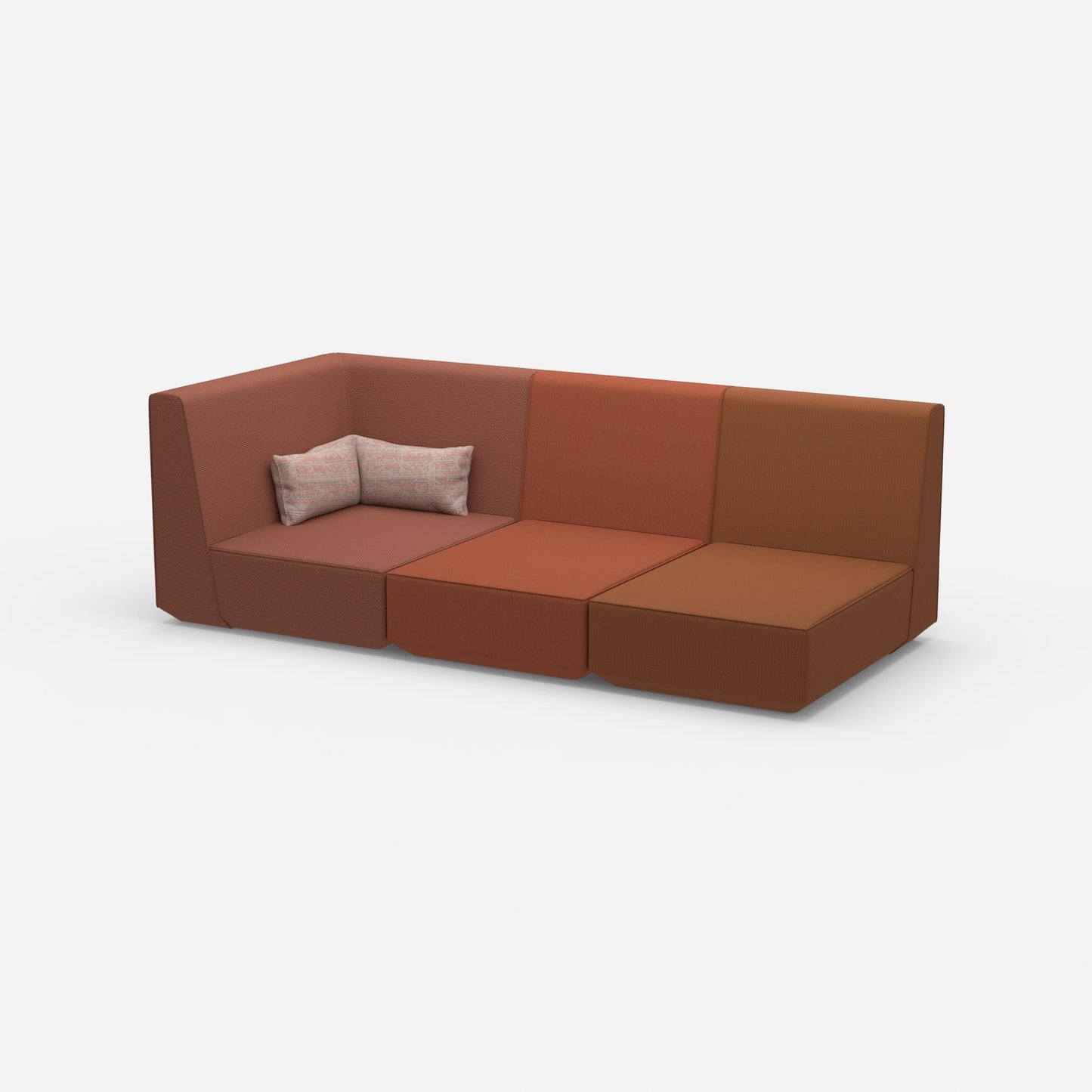 3 Sitzer Sofa mit Liegefunktion mit hoher Rückenlehne von der Seite
