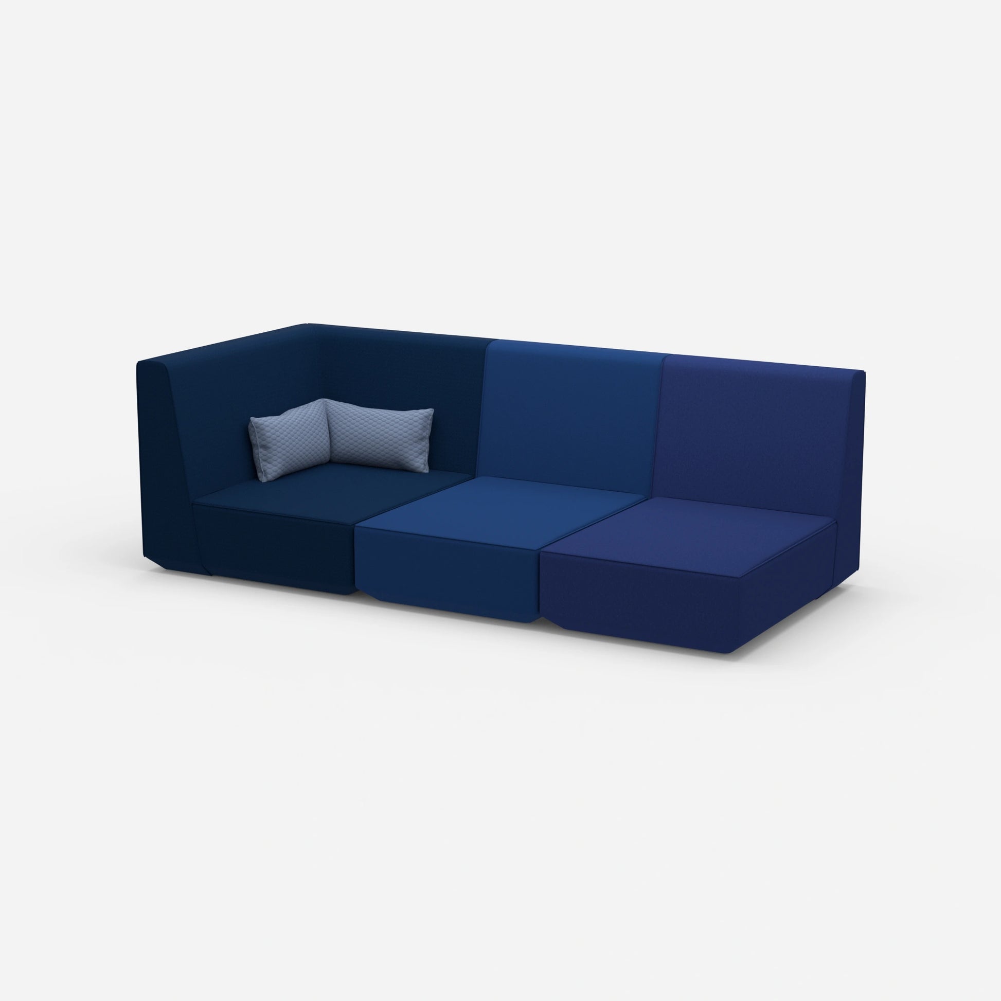 3 Sitzer Sofa mit Liegefunktion mit hoher Rückenlehne von der Seite