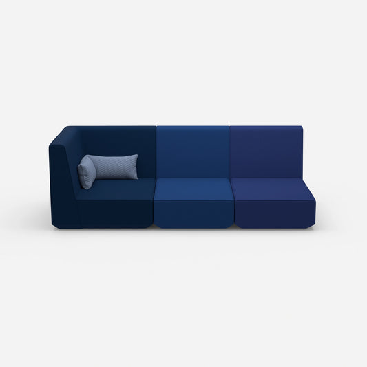 3 Sitzer Sofa mit Liegefunktion mit hoher Rückenlehne von vorne