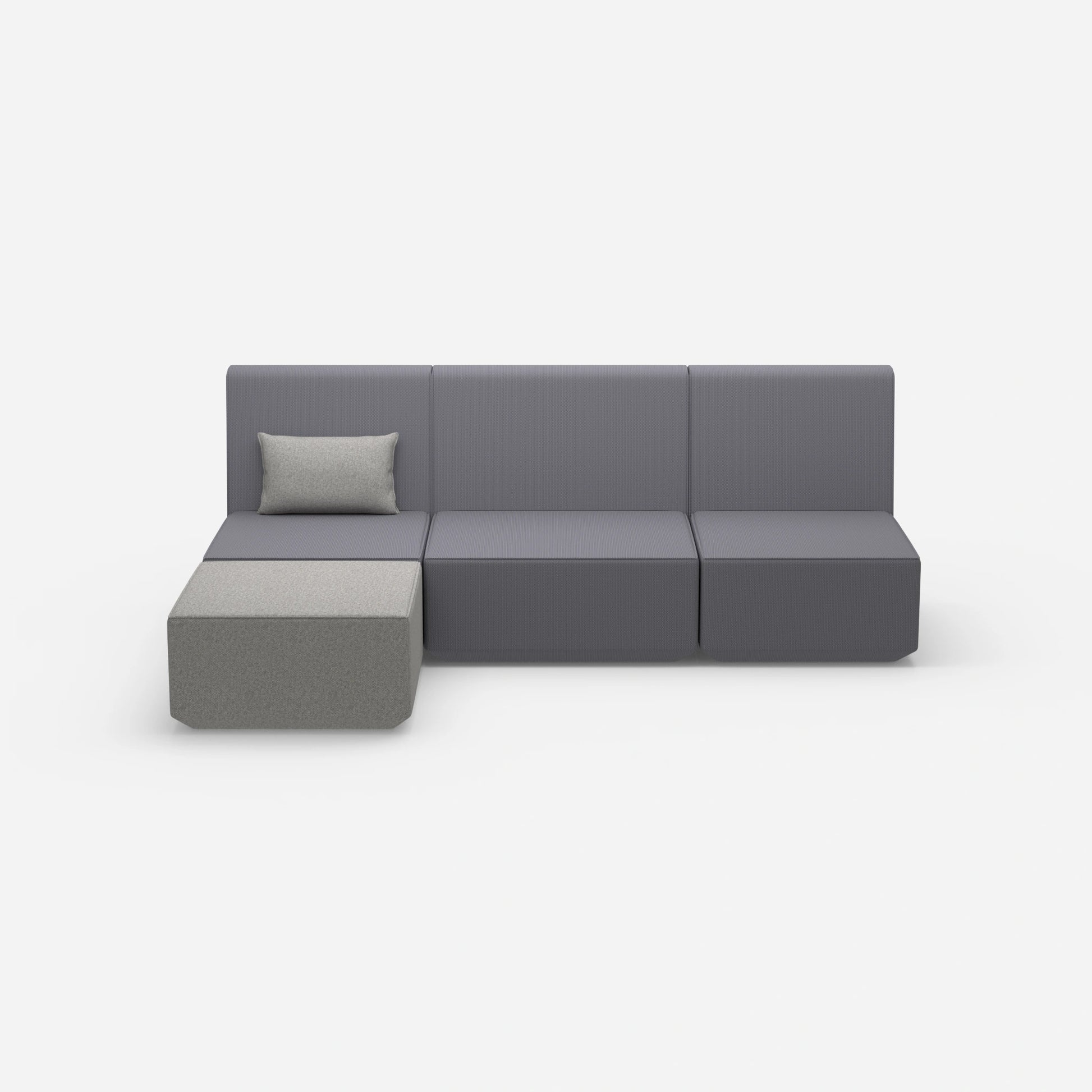 3er Couch grau von vorne