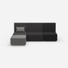 3er Couch grau von vorne