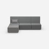 3er Couch grau von vorne