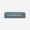 3er Sofa blau von vorne