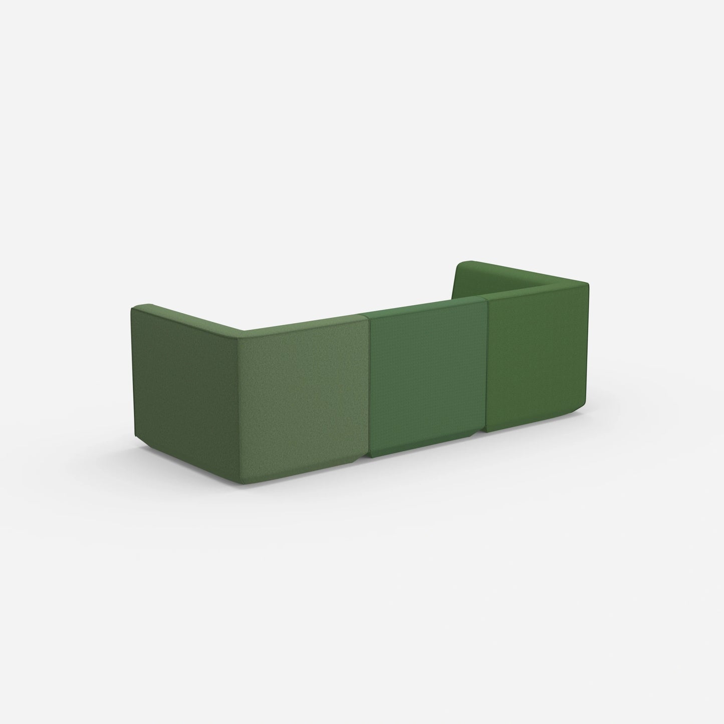 3er Sofa grün von hinten