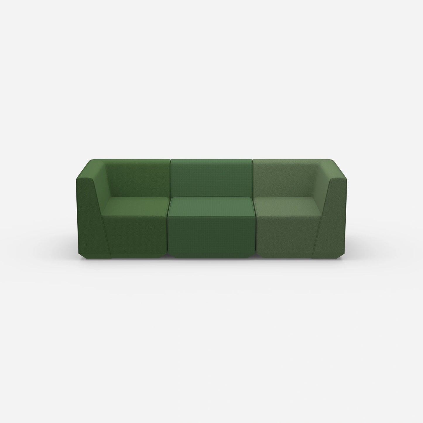 3er Sofa grün von vorne