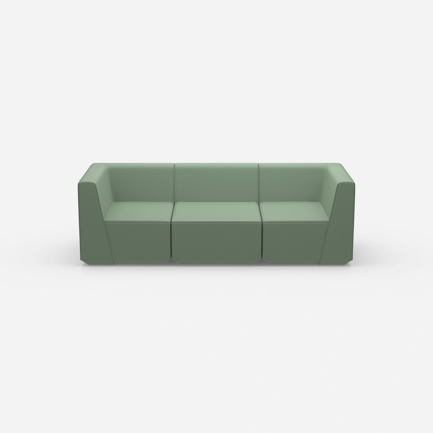 3er Sofa grün von vorne