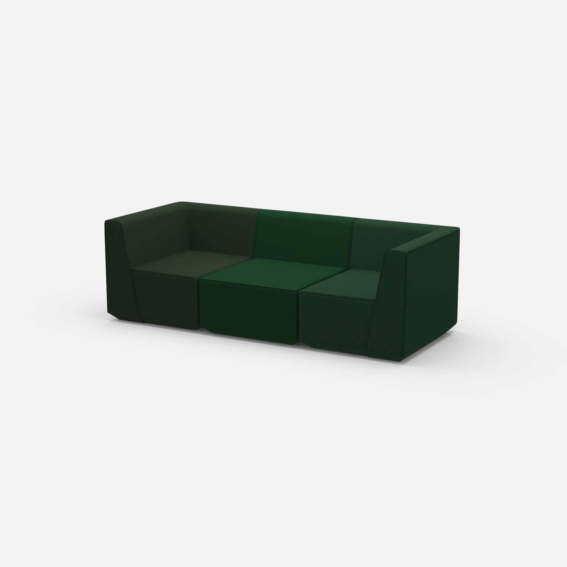 3er Sofa grün von der Seite