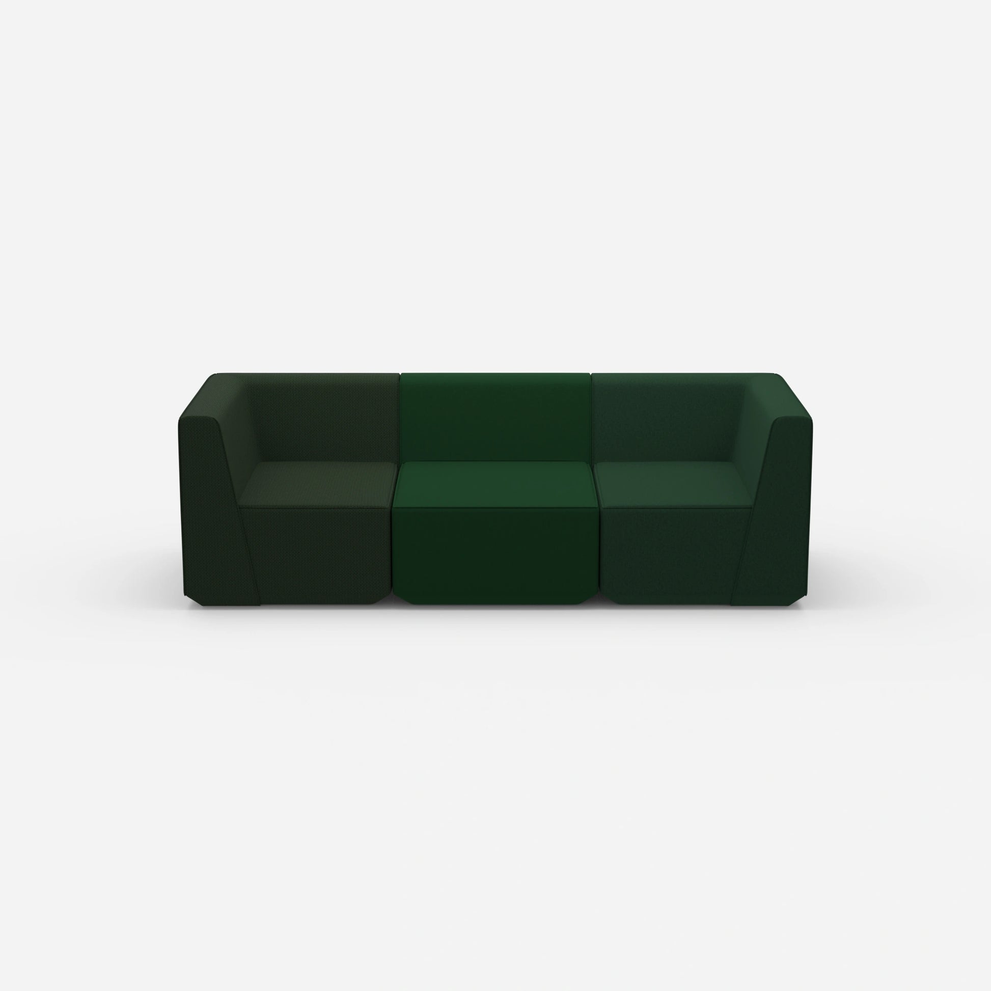 3er Sofa grün von vorne