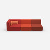 3er Sofa mit Liegefunktion 260 cm breit von vorne