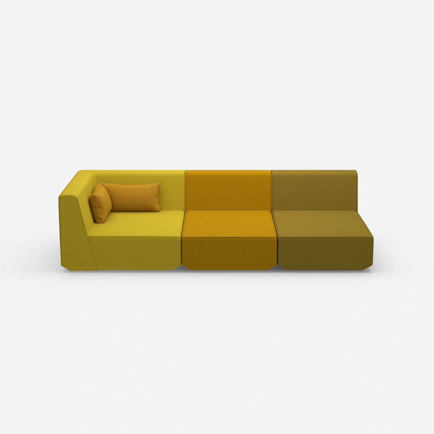 3er Sofa mit Liegefunktion 260 cm breit von vorne