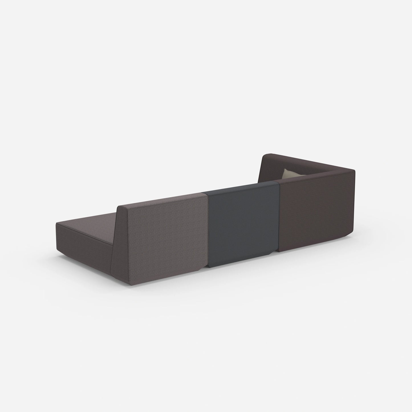 3er Sofa mit Liegefunktion 260 cm breit von hinten