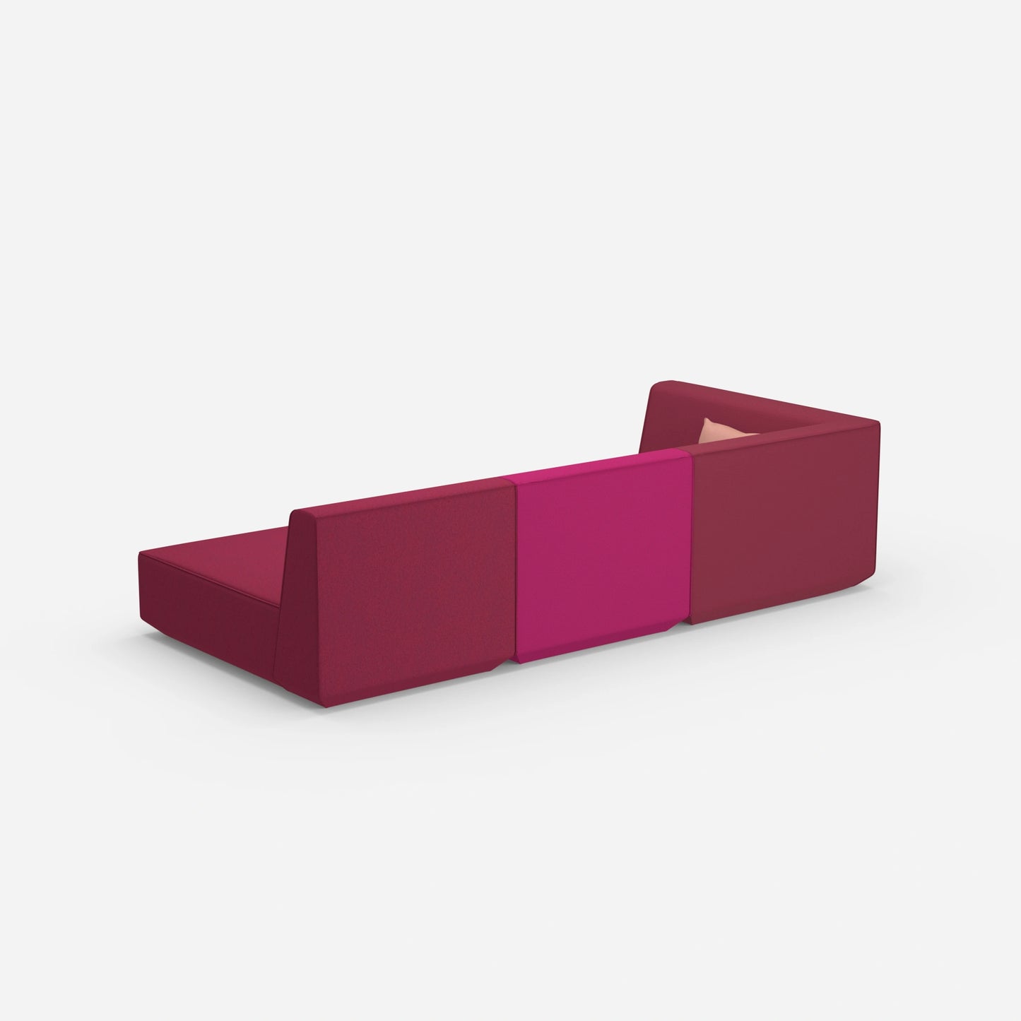 3er Sofa mit Liegefunktion 260 cm breit von hinten