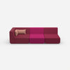 3er Sofa mit Liegefunktion 260 cm breit von vorne