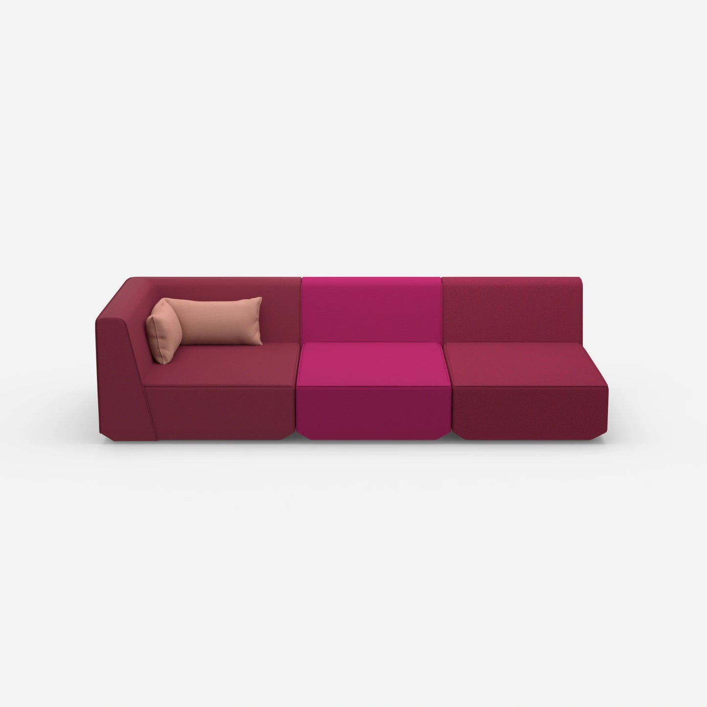 3er Sofa mit Liegefunktion 260 cm breit von vorne
