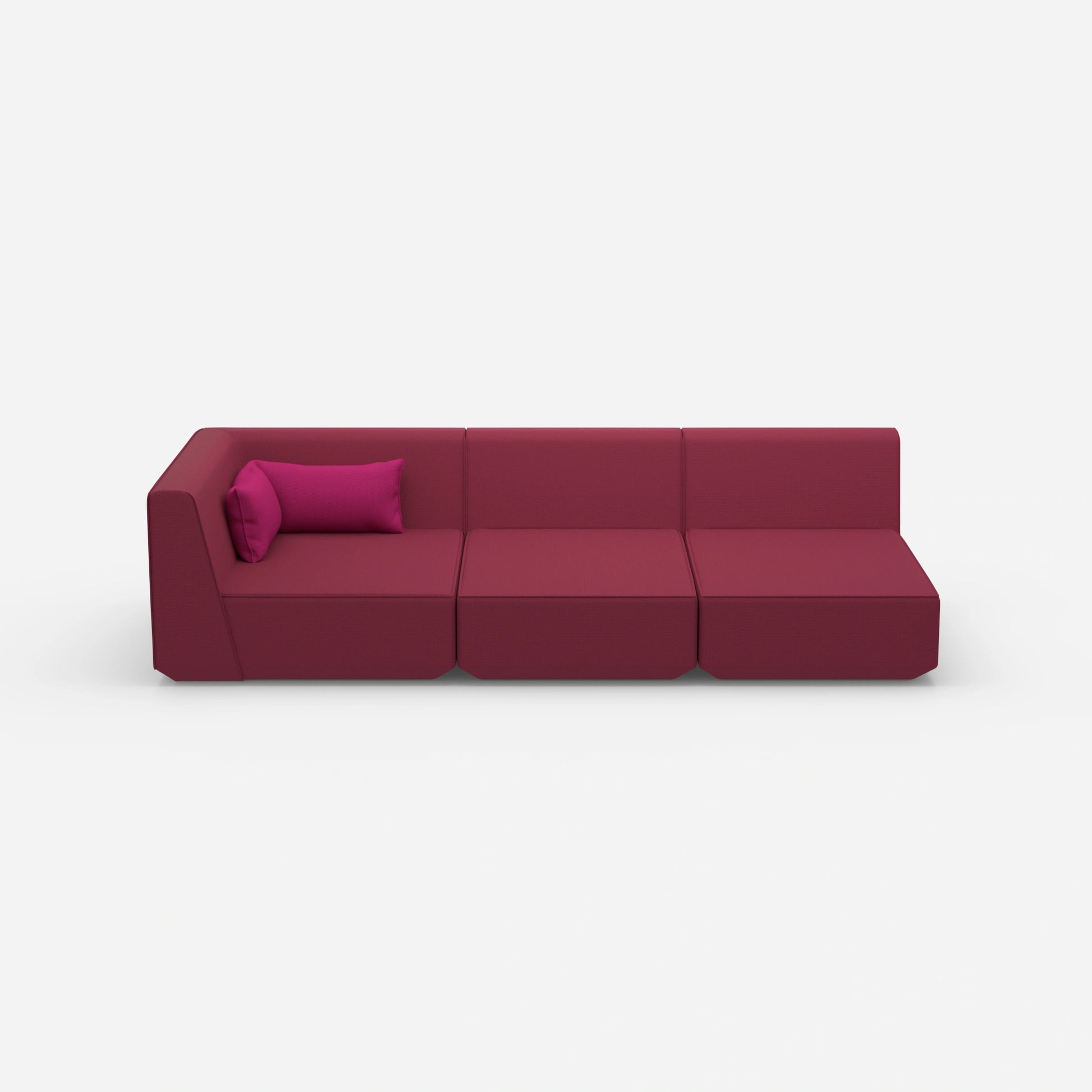 3er Sofa mit Liegefunktion 260 cm breit von vorne