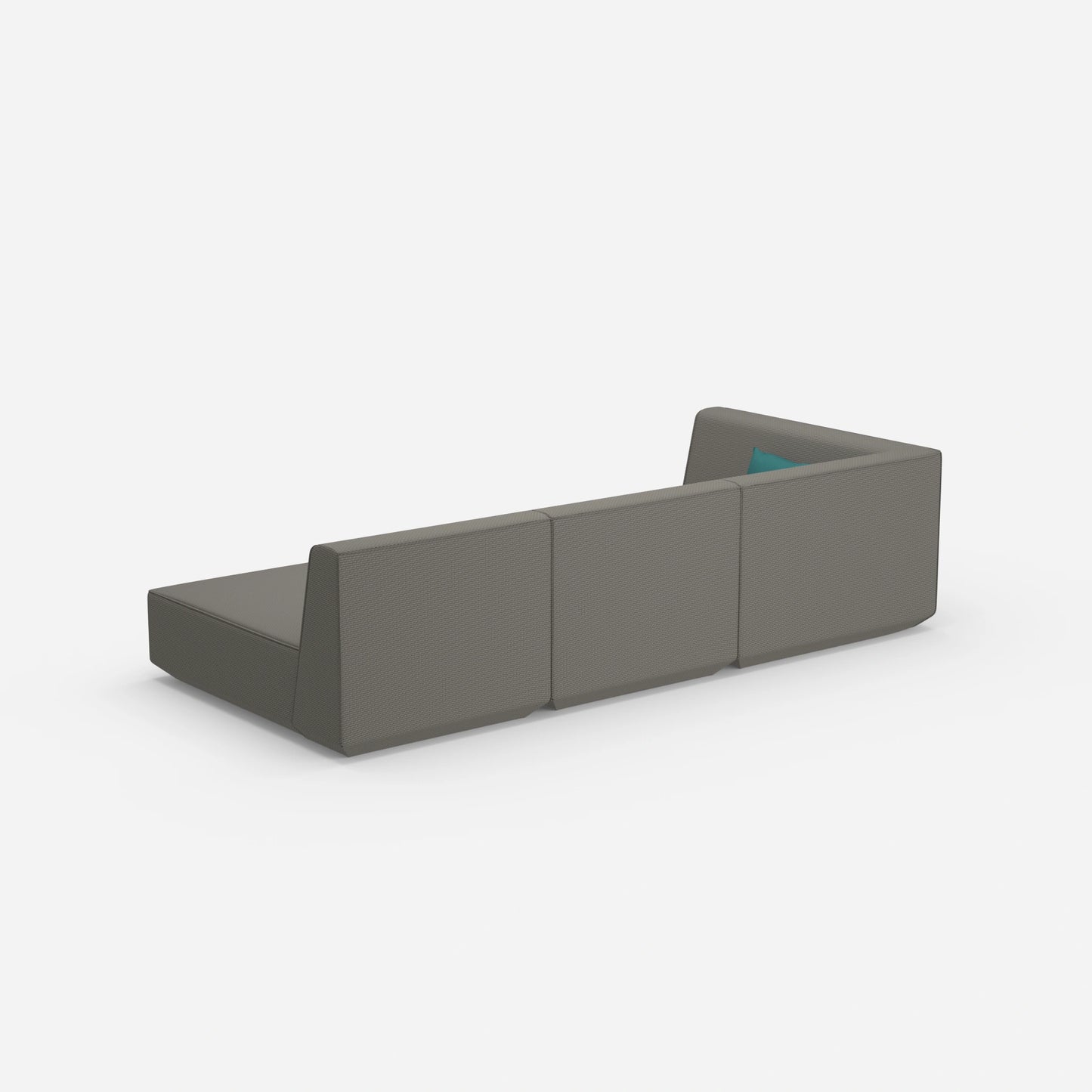 3er Sofa mit Liegefunktion 260 cm breit von hinten
