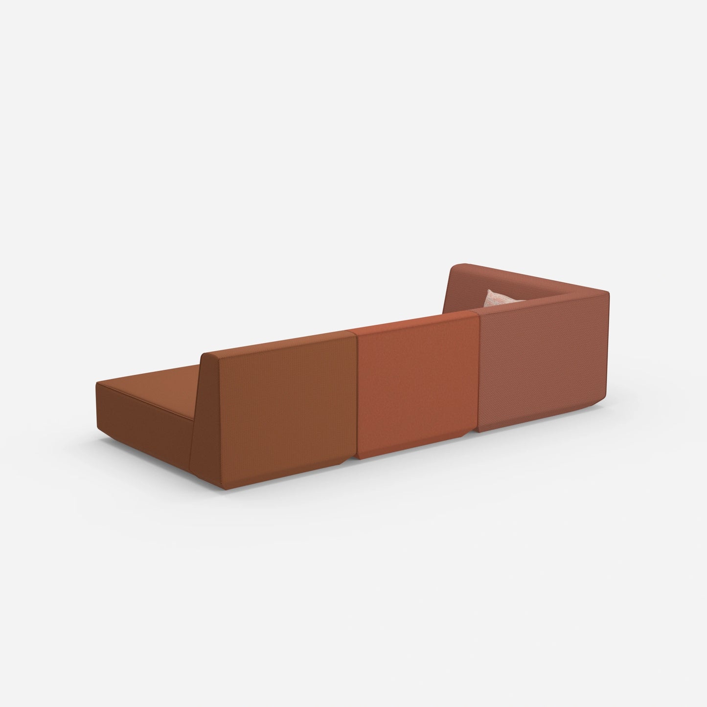 3er Sofa mit Liegefunktion 260 cm breit von hinten