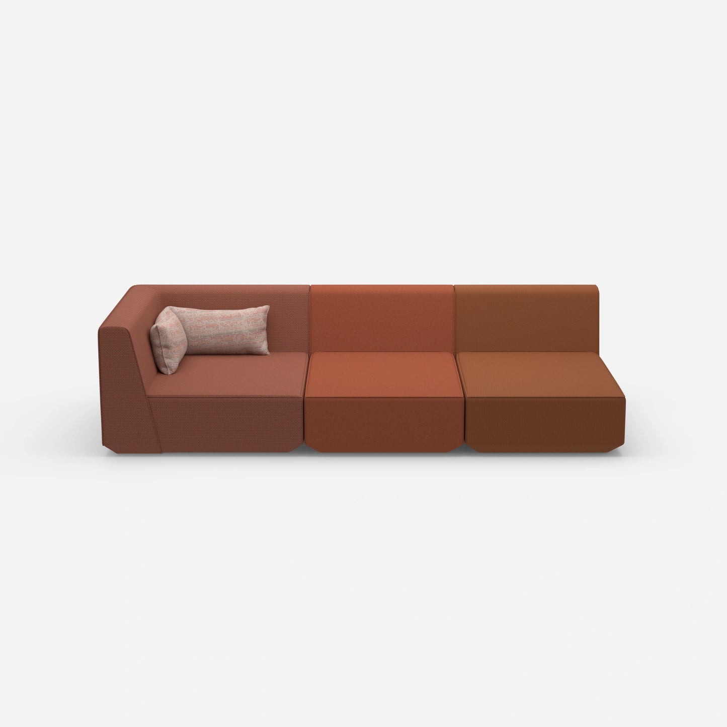 3er Sofa mit Liegefunktion 260 cm breit von vorne