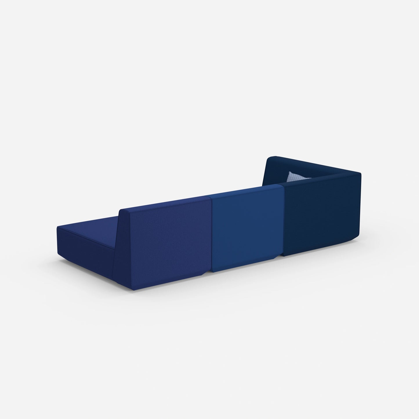 3er Sofa mit Liegefunktion 260 cm breit von hinten