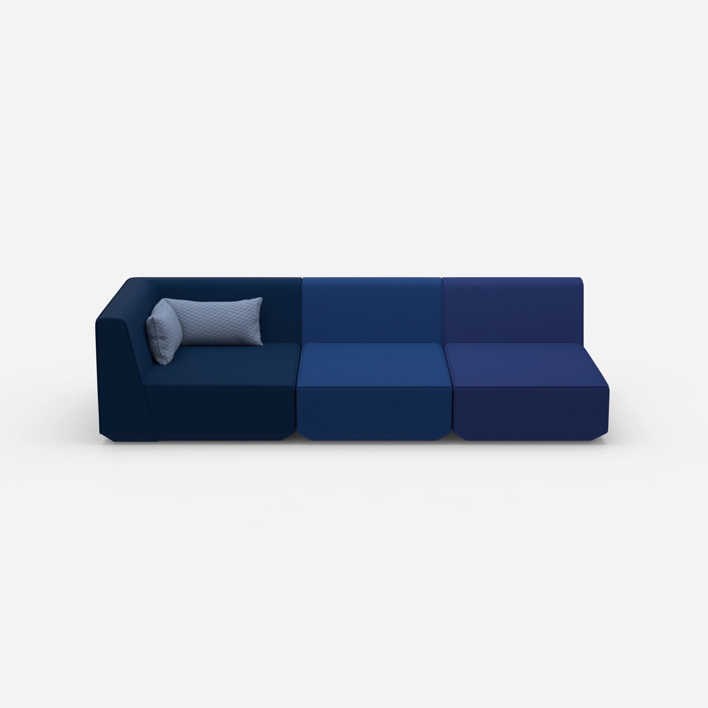 3er Sofa mit Liegefunktion 260 cm breit von vorne