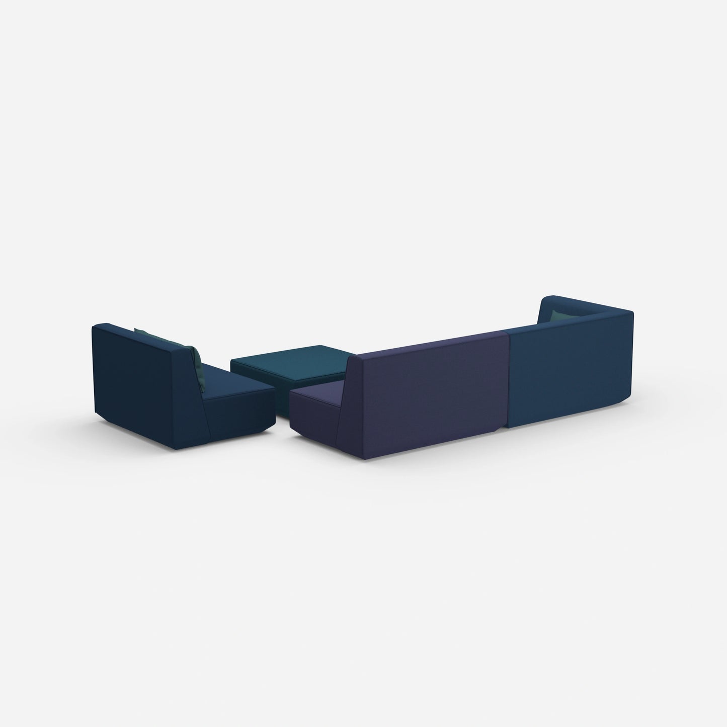 3er Sofa plus Sessel von hinten