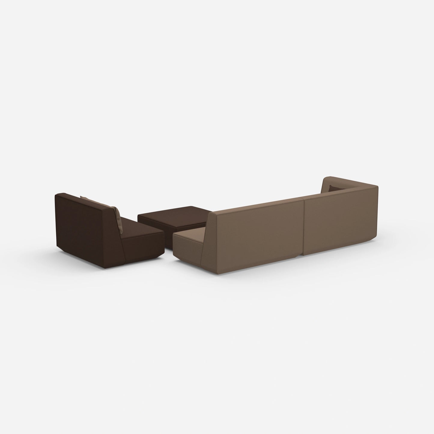3er Sofa plus Sessel von hinten