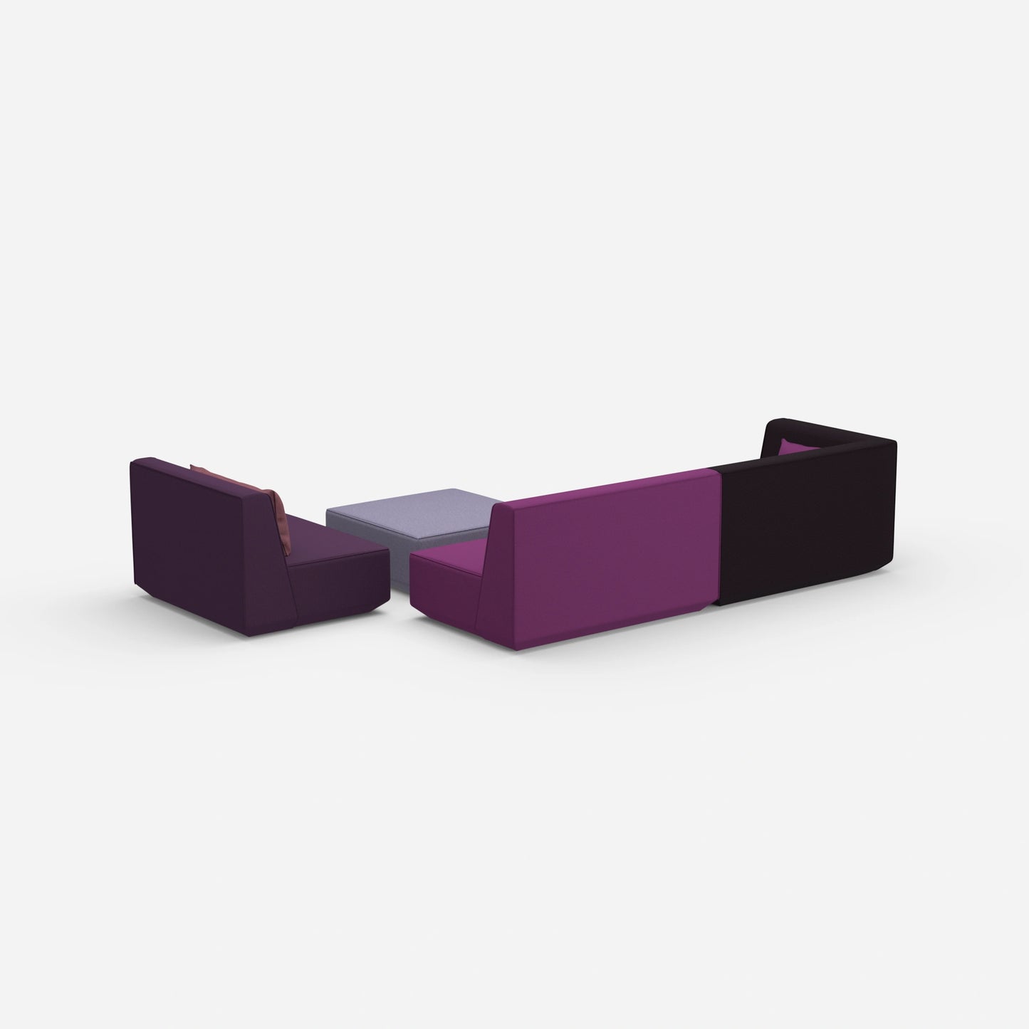3er Sofa plus Sessel von hinten