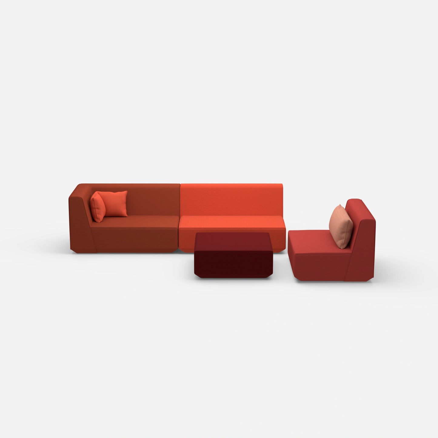 3er Sofa plus Sessel von vorne