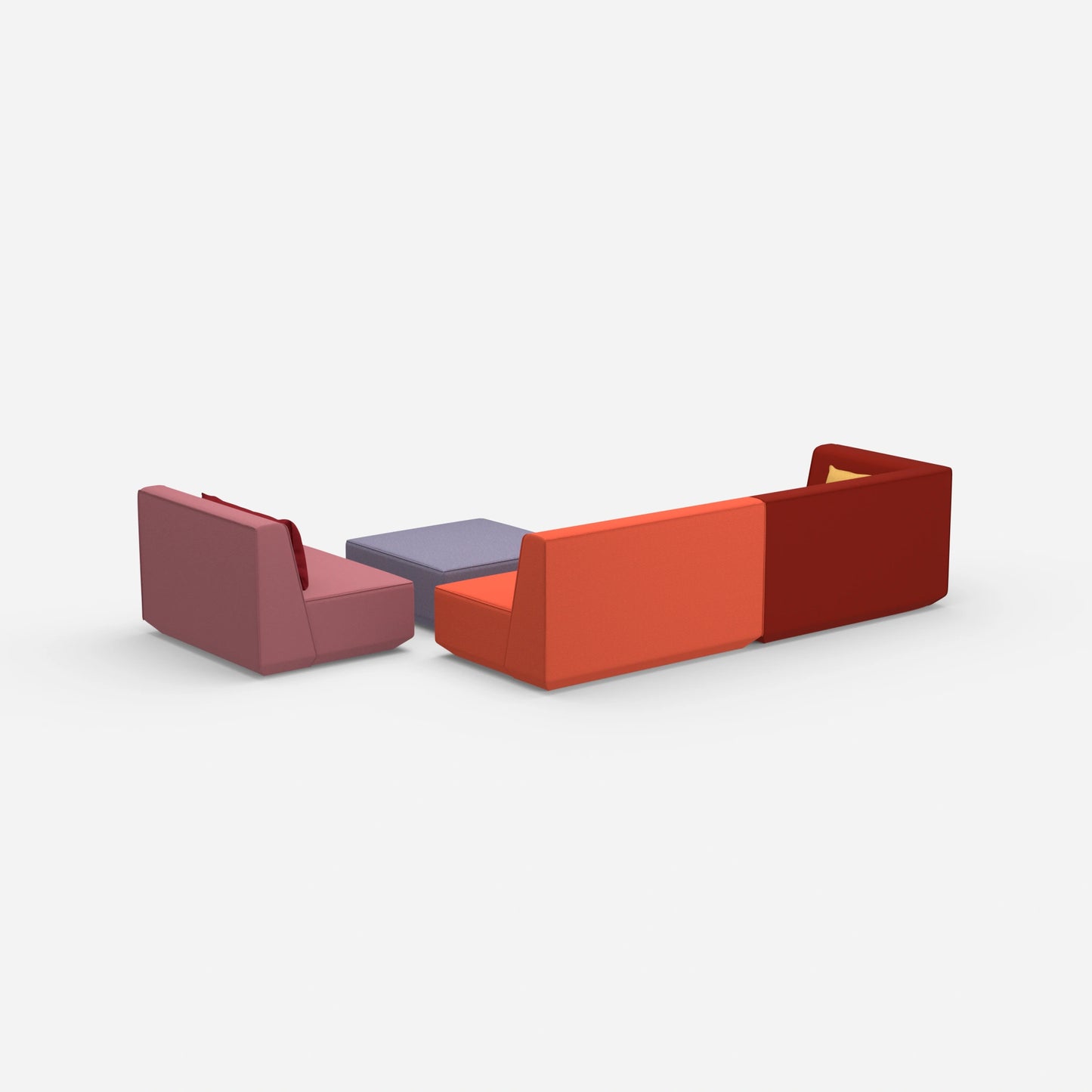 3er Sofa plus Sessel von hinten