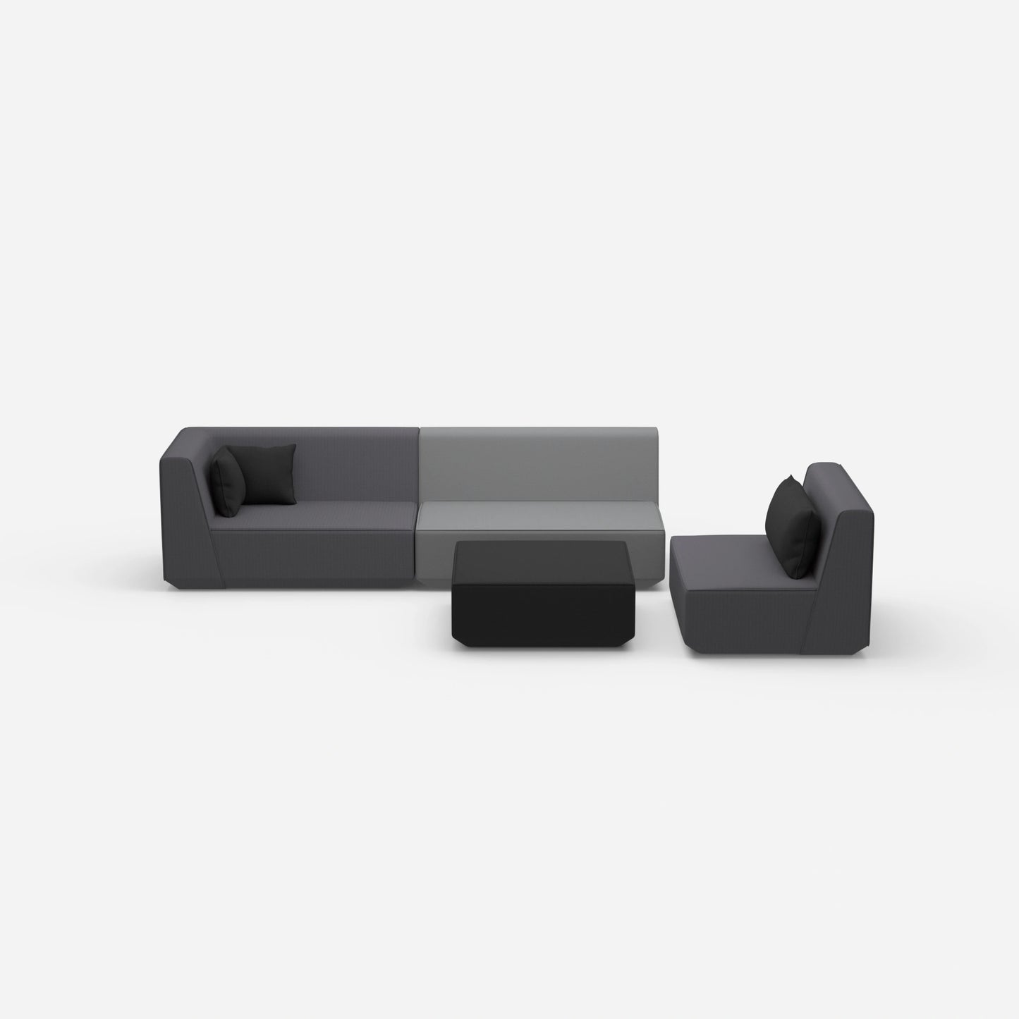 3er Sofa plus Sessel von vorne