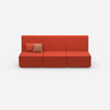3er Sofa rot von vorne