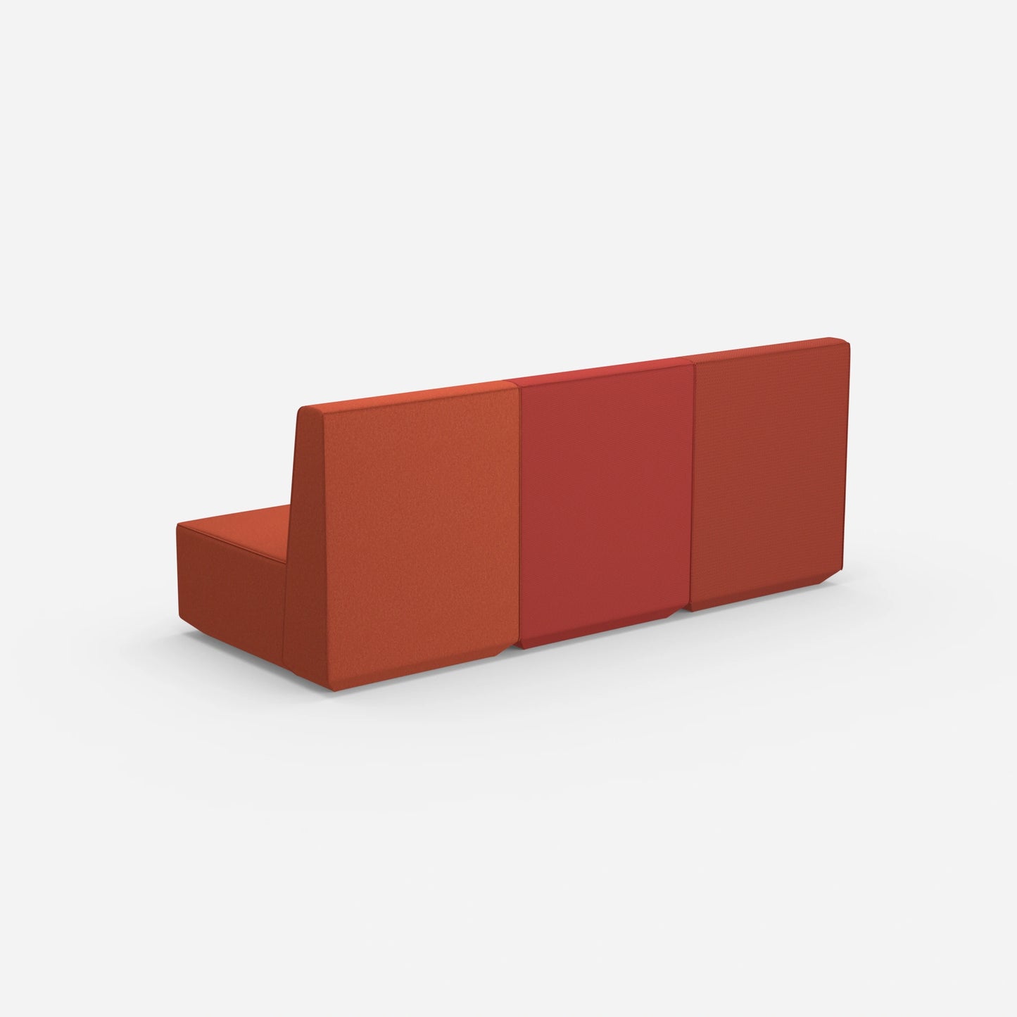 3er Sofa rot von hinten