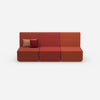 3er Sofa rot von vorne