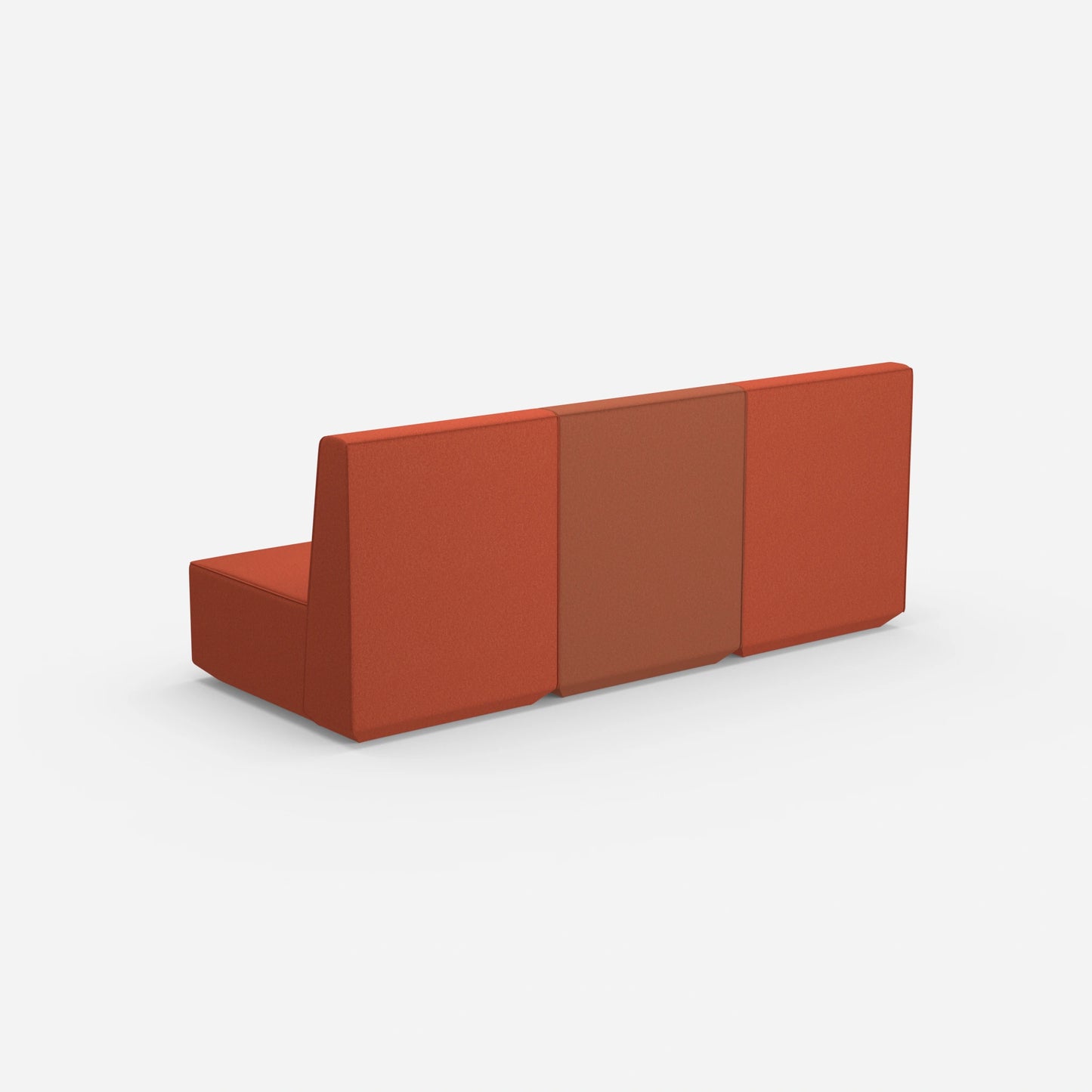 3er Sofa rot von hinten
