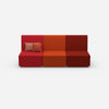 3er Sofa rot von vorne