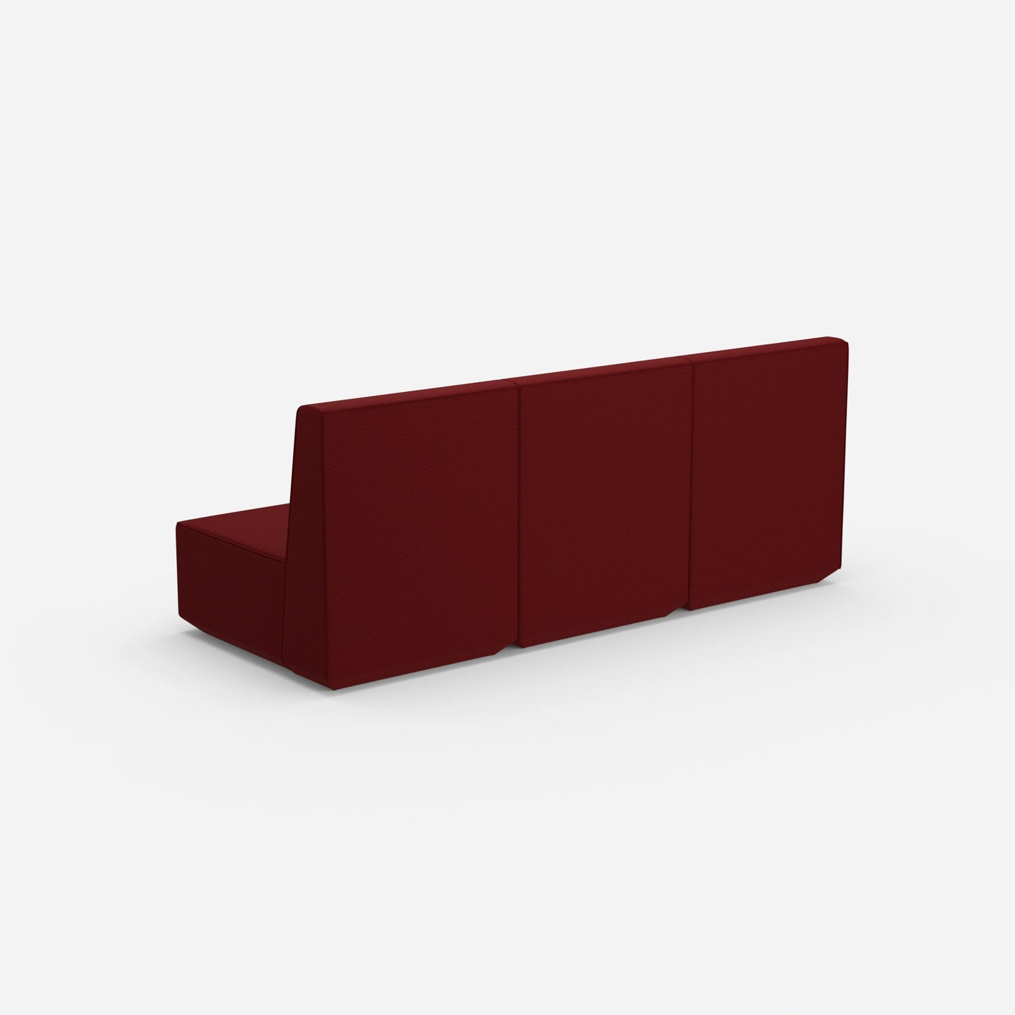 3er Sofa rot von hinten