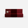 3er Sofa rot von vorne