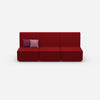 3er Sofa rot von vorne