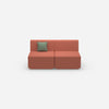 Buntes 2er Sofa von vorne