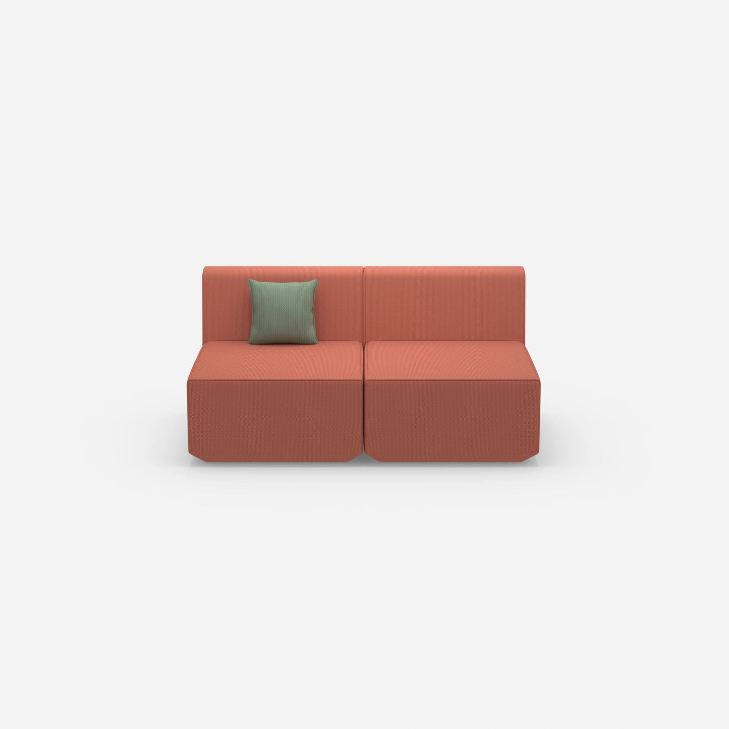 Buntes 2er Sofa von vorne