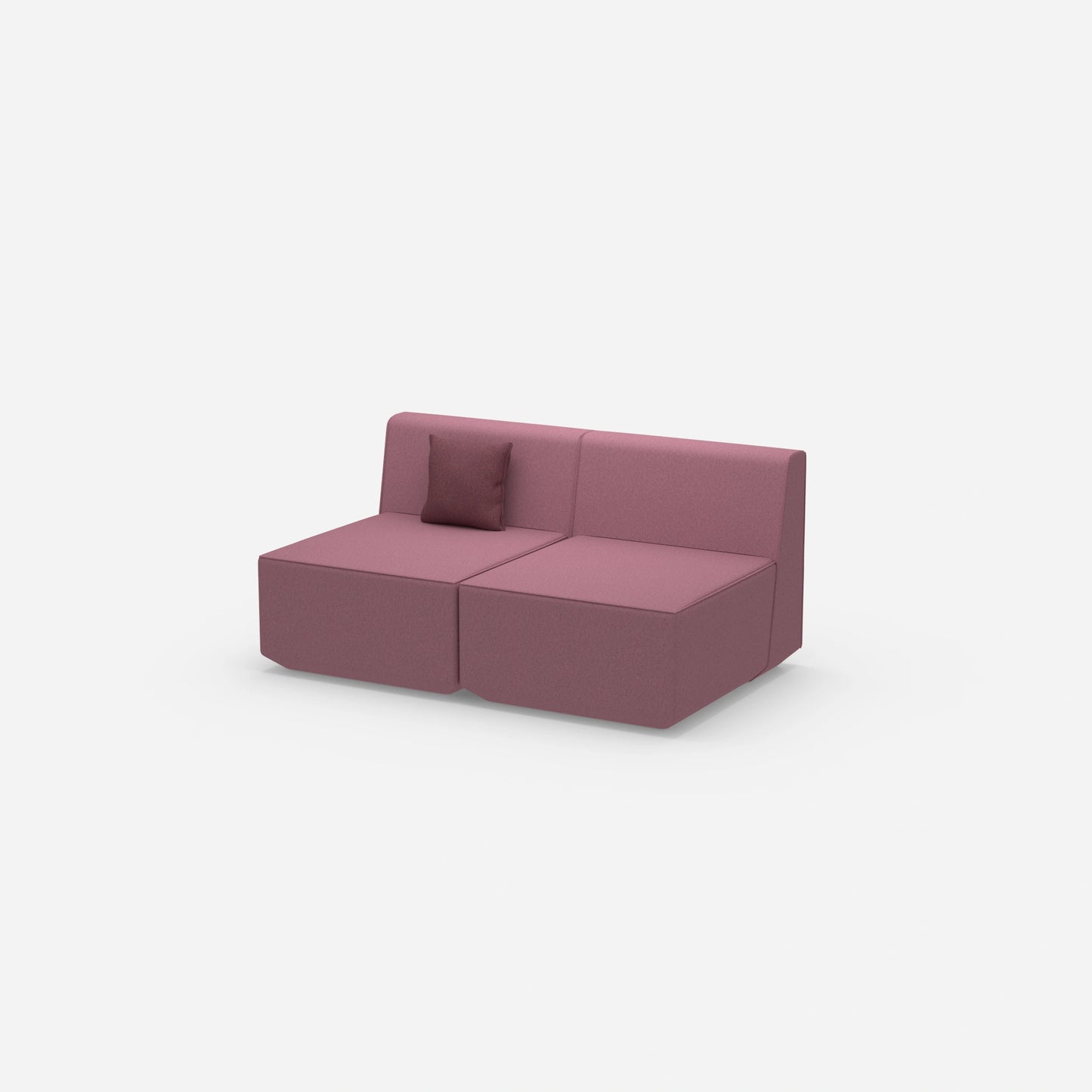 Buntes 2er Sofa von der Seite
